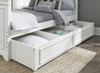 Selena White Optional Twin Storage Trundle shown with Dividers Room