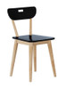 Kimmel Natural Desk Chair with Black Seat and Back