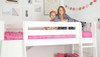 Most Fun White Low Bunk Bed with Slide Guardrail Detail