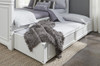 Selena White Optional Twin Storage Trundle shown with Mattress Room