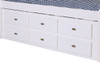 Matslen White Bookcase Captains Bed Drawer Detail