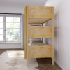 Stella Natural Twin Triple Bunk Bed Side View-Panel Ends