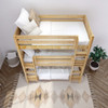 Stella Natural Twin Triple Bunk Bed Top View-Panel Ends