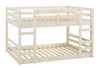 Hazel White Twin Size Low Bunk Beds for Kids no bedding