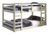 Hazel White Twin Size Low Bunk Beds for Kids