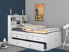 Matslen White Twin Bookcase Captains Bed with Trundle Room Matslen White Twin Bookcase Captains Bed with Trundle Room