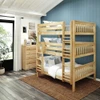 Leta Natural Full XL Triple Bunk Bed Right Angled View Room