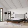 James Queen Bunk Bed Mattress Angled View Room
