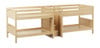 Melrose Natural Full Size Quadruple Bunk Bed with Stairs No Mattresses-Panel Ends