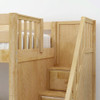 Arthur Natural Full over Queen Bunk Bed with Stairs Bed Entrance Detail