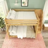 Arthur Natural Full over Queen Bunk Bed with Stairs Top View Room
