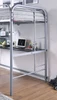 Emerson Twin Loft Bed with Desk Silver Finish Desk and Ladder Detail