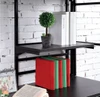 Emerson Twin Loft Bed with Desk Black Finish Shelf Detail