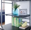 Emerson Twin Loft Bed with Desk Silver Finish Shelf Detail