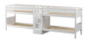 Melrose White Twin Size Quadruple Bunk Bed with Stairs No Mattresses-Panel Ends
