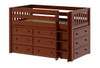 Caleb's Chestnut Twin Low Loft Bed with Storage