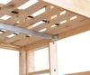Becks Natural Bunk Bed with Queen on Bottom Center Support Detail