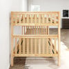Becks Natural Queen Bunk Bed with Queen on Bottom Left Side View Room