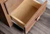 Woodlands Brown Cherry Nightstand with Drawers Drawer Glide Detail