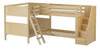 Calumet Natural Full Sleeps 4 or More L Shaped Bunk Beds with Stairs-Panel Ends