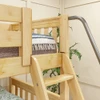 Calumet Natural Sleeps 4 L Shaped Bunk Beds with Stairs Ladder Opening Detail