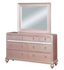Eliza Rose Gold Large Mirror shown with Optional Dresser