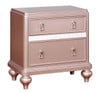 Eliza Rose Gold Nightstand with Drawers