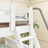 Calumet White Sleeps 4 L Shaped Bunk Beds with Stairs Ladder Opening Detail