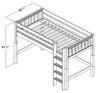 McQwinn White Twin Junior Loft Bed Dimensions