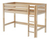 McQwinn Natural Twin Junior Loft Bed-Slatted Ends