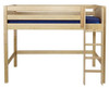 McQwinn Natural Twin Junior Loft Bed-Panel Ends Front View
