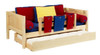 Taylor’s Natural Twin Size Toddler Daybed shown with Optional Twin Storage Trundle