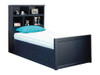 Annapolis Blue Twin Bookcase Bed shown with Optional Set of 2 Underbed Storage Drawers