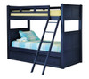 Annapolis Blue Twin over Twin Bunk Beds Optional Set of 2 Storage Drawers