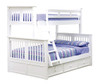 Brockton White Twin over Full Bunk Bed shown with Optional Storage Trundle