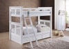 Brockton White Twin over Twin Bunk Beds shown with Optional Storage Trundle Room