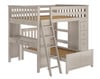 Kivik Sand Full Loft Bed with Desk and Storage shown with Optional Bottom Twin Bed