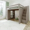 Kivik Sand Full Size Loft Bed with Stairs Room