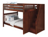 Fremont Chestnut Queen Bunk Beds with Stairs