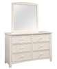 Raelin White Kids Mirror shown with Optional White Kids Dresser