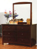 Lomax Dark Walnut Kids Dresser shown with Optional Dark Walnut Kids Mirror Room