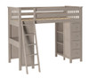 Kivik Sand Twin Loft Bed with Desk and Storage Left Side Angled View