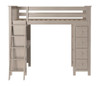 Kivik Sand Twin Loft Bed with Desk and Storage Front View