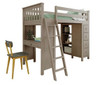 Kivik Sand Twin Loft Bed with Desk and Storage