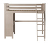 Kivik Sand Twin Loft Bed with Desk Front View