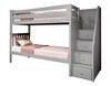 Rylan Gray Twin Bunk Beds with Stairs