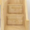 Irving Natural Loft Bed with Stairs and Desk Stair Detail Room