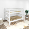 Penn Low White Queen Bunk Bed Left Side Angled View Room