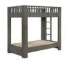 Draco Gray Twin Bunk Beds with Storage Back View