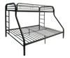 Kenosha Black Twin over Queen Bunk Bed Angled View